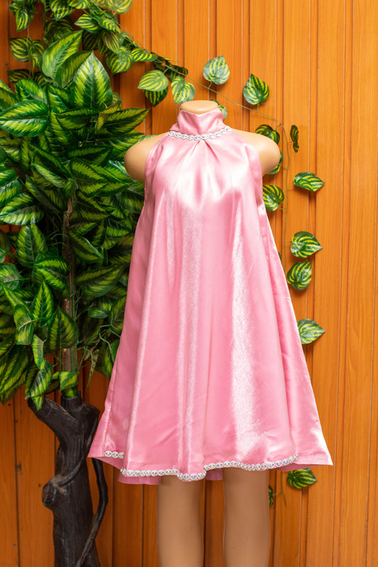 High-Neck Glitter Sequined gown